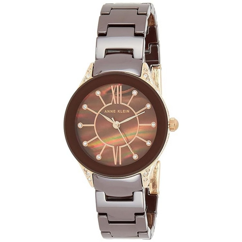 Anne Klein AK/2388RGBN Ladies Quartz Watch 30 Brown Stainless Steel