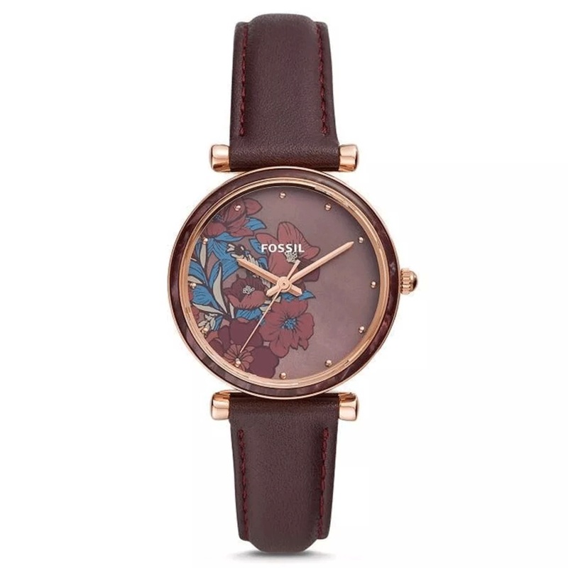 FOSSIL ES4655 Carlie Watch for Women 35 Purple Stainless Steel