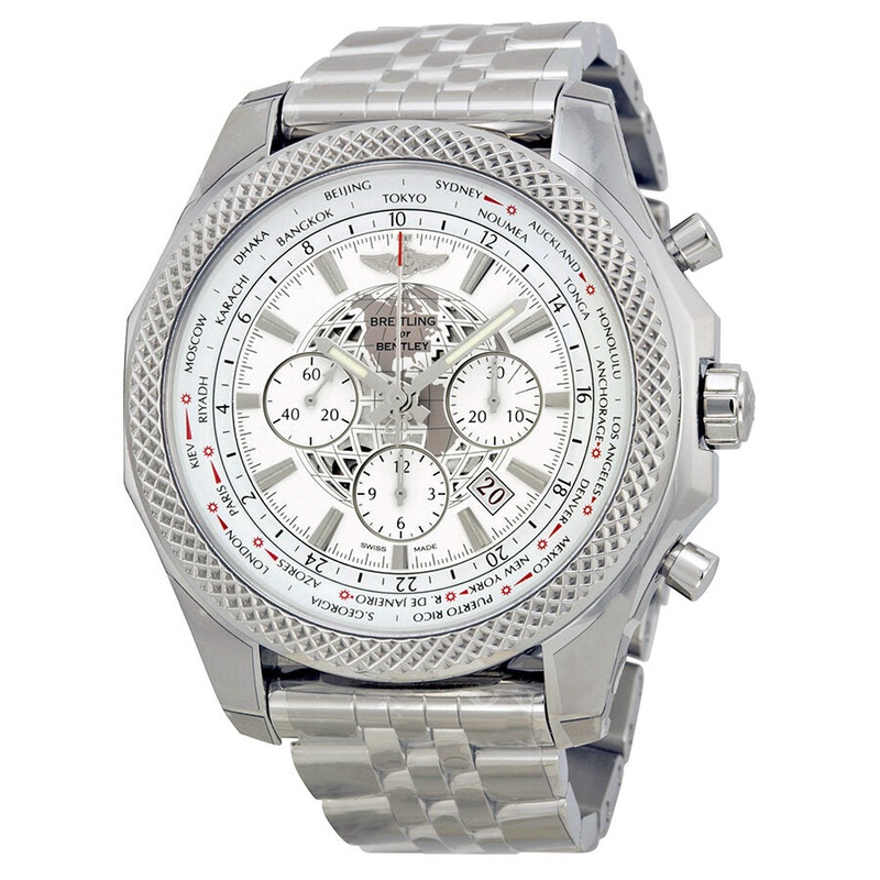 Breitling Bentley B05 Unitime Chronograph White Dial Stainless Steel Men’s Watch AB0521U0-A755SS AB0521U0-A755 – 990A
