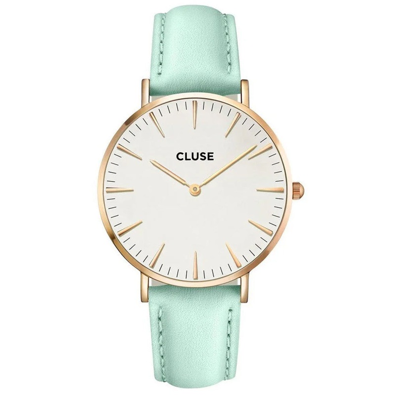 CLUSE CL18021 La Boheme White/Pastel Mint Women’s Watch 38 White Stainless Steel