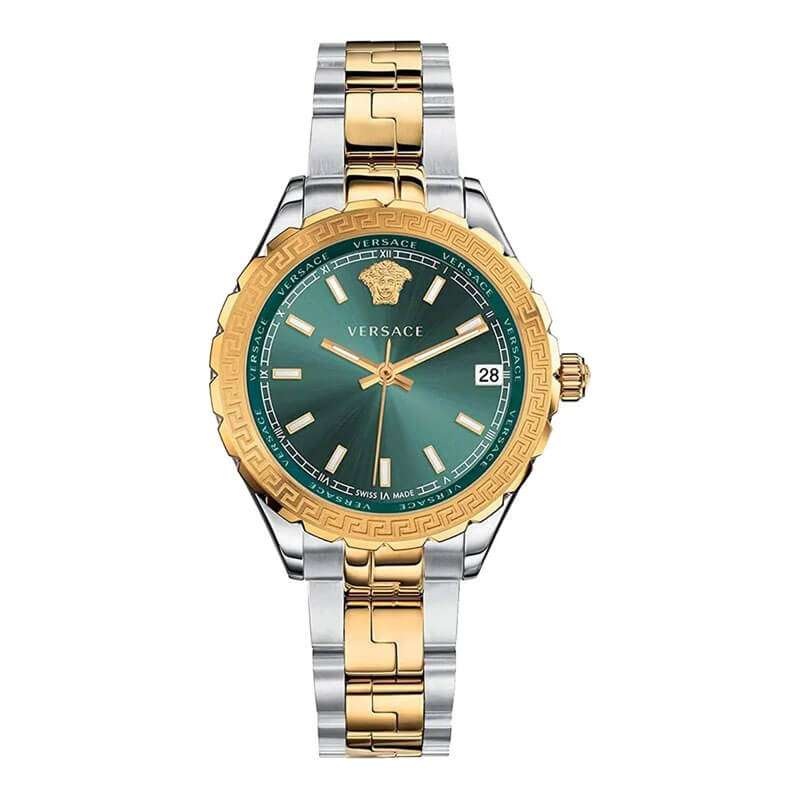Versace Hellenyium Two-Tone Green Dial Women’s Watch V12050015