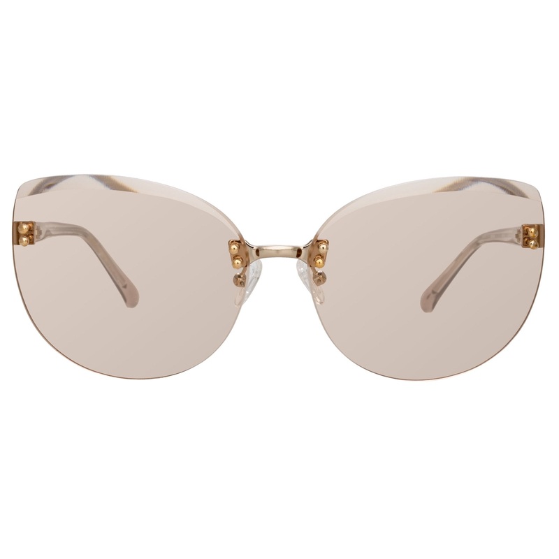 NO 21 Ladies Sunglasses Cat Eye Rose Gold and Peach N21S15C5SUN