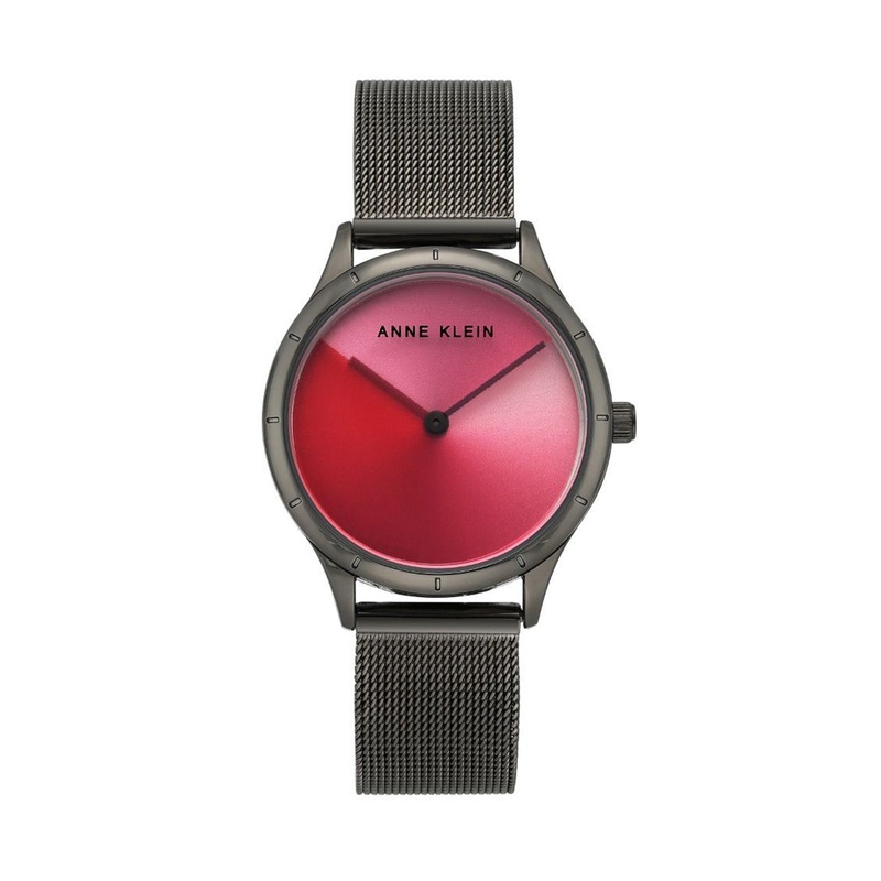 Anne Klein AK/3777MTGY Ladies Watch 33 Pink Stainless Steel