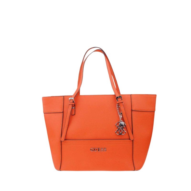 GUESS Delaney Mini Tote  Orange | Chic Coated-Leather Carryall  VY669305