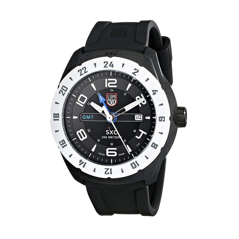 LUMINOX L5027 SXC PC Carbon GMT Analogue Quartz Black Men’s Watch 49 Black Stainless Steel