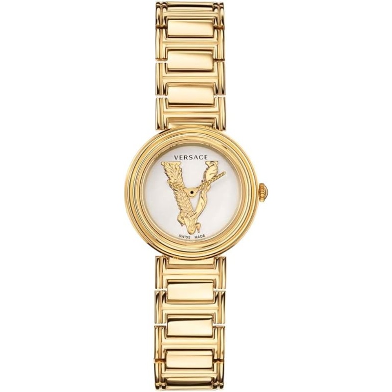 Versace Virtus Gold Mini White Dial Women’s Watch VET300221