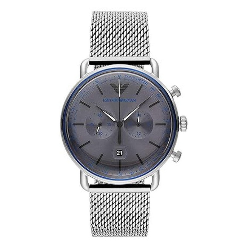 Emporio Armani Aviator Analogue Gray Dial Men’s Watch AR11383 43 Grey Stainless Steel