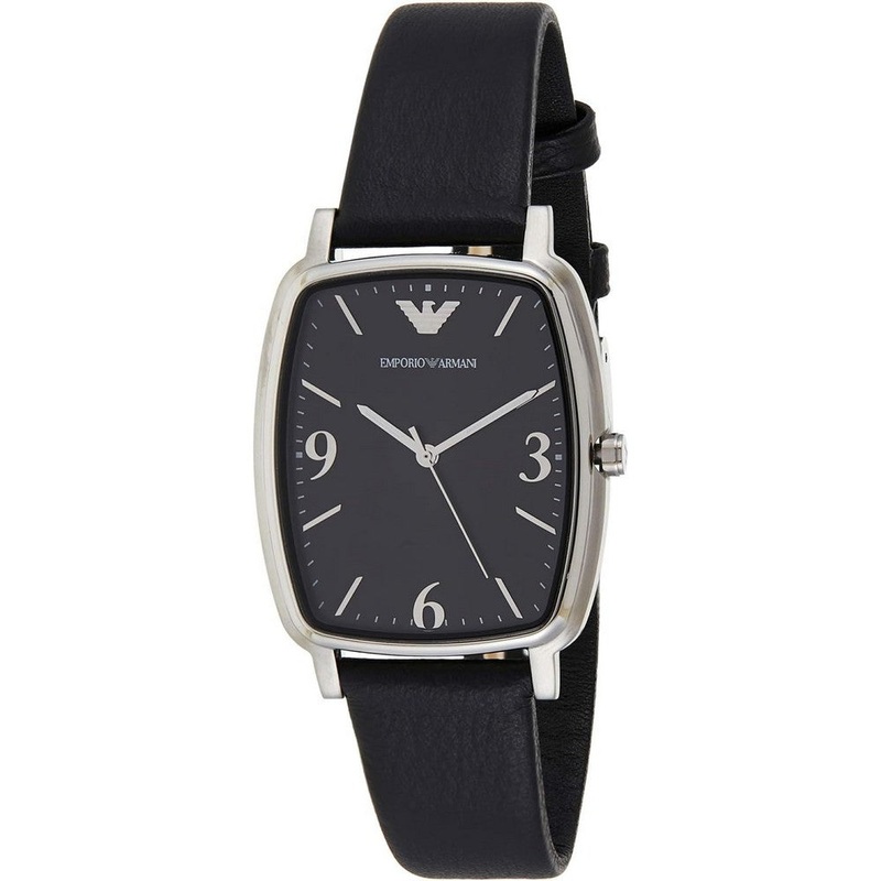 Emporio Armani Retro Black Dial Dress Men’s Watch AR2490 37 Black Stainless Steel