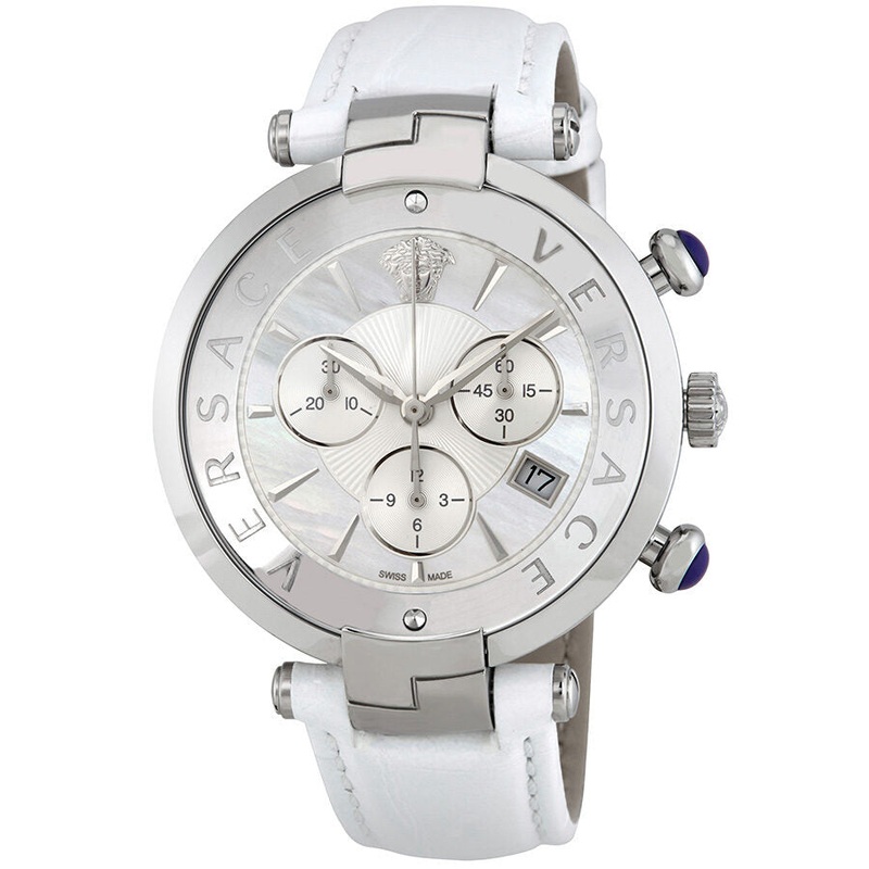 Versace Reve Chronograph Mother of Pearl Dial Unisex Watch VAJ02 0016