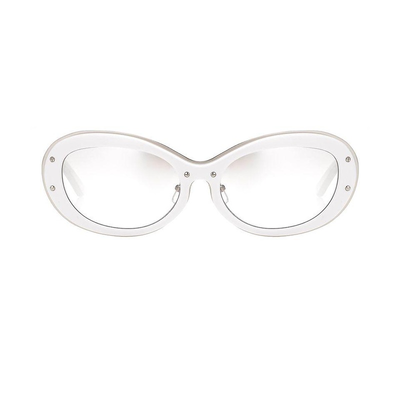 Yohji Yamamoto Sunglasses Cat Eye White and Clear