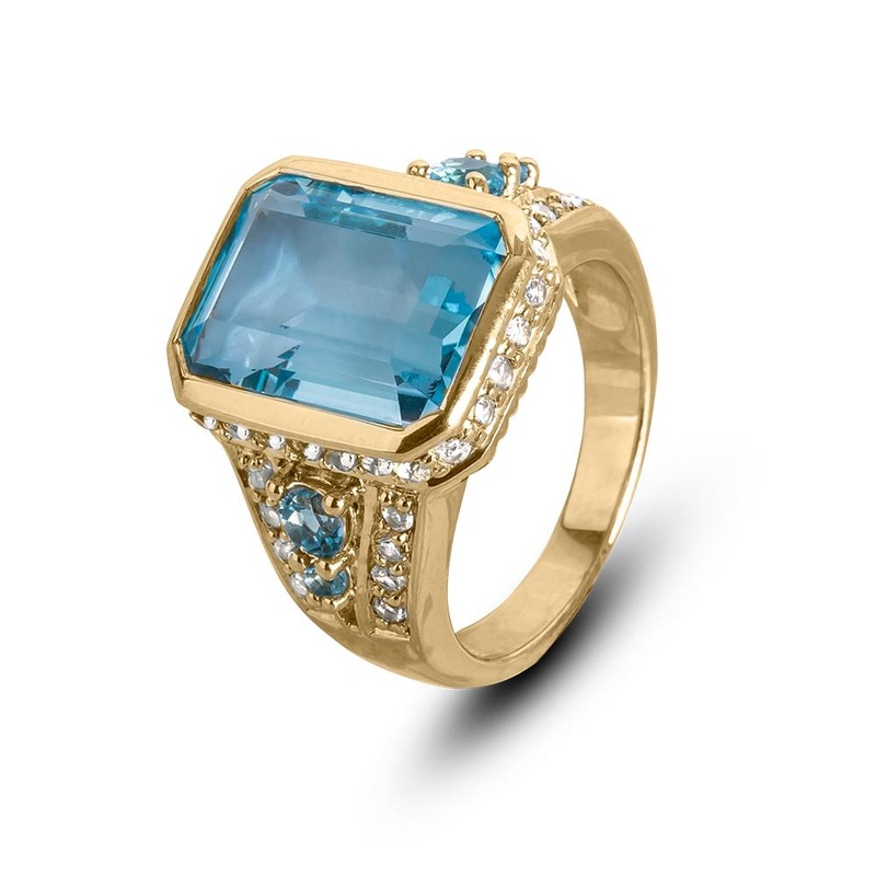 Bermuda Blue Topaz Ring 5