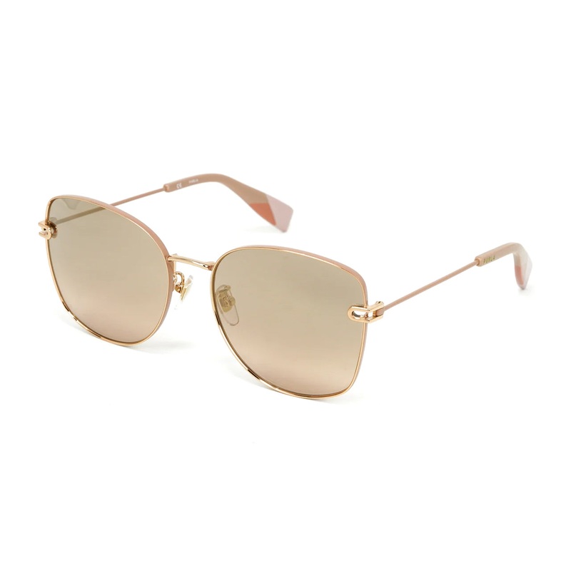 Furla Women’s Butterfly SunglassesGold/Brown SFU457 2AMG