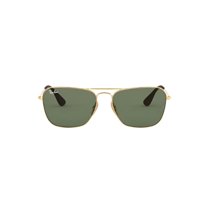 Ray-Ban RB3610 001/71 Gold Dark Green Sunglasses  58mm