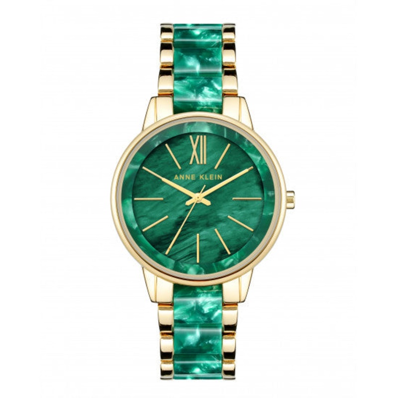 Anne Klein AK/1412GNGB Ladies Watch 37 Green Stainless Steel