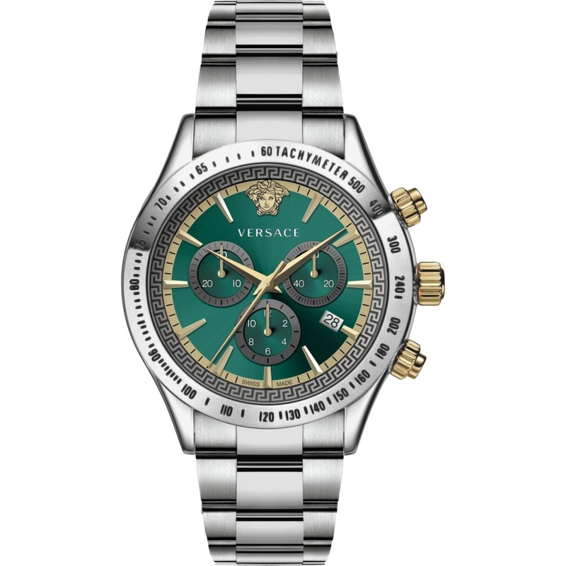 Versace Classic Chronograph Green Dial Men’s Watch VEV700721