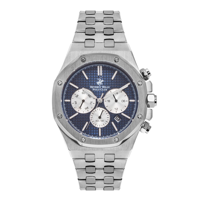 BEVERLY HILLS POLO CLUB Mens Multi-Function Black Dial Watch  BP3051X.390