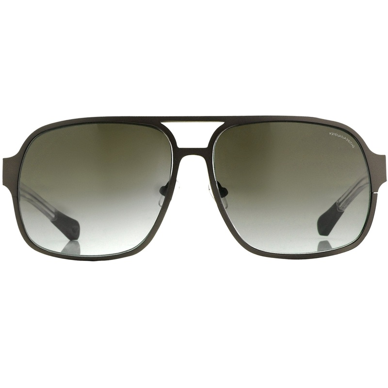 Kris Van Assche Sunglasses Rectangular Brown and Grey