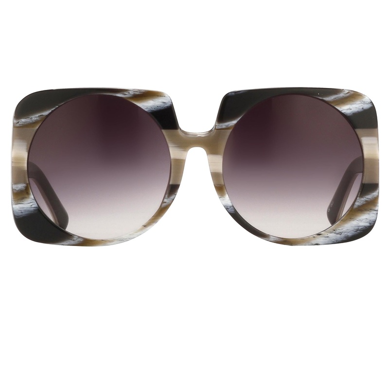 Prabal Gurung Sunglasses Square Brown and Grey