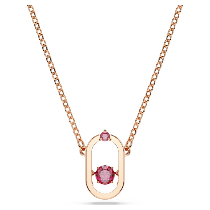 Swarovski Una pendant Necklace Rose Gold Red Plated 6520550