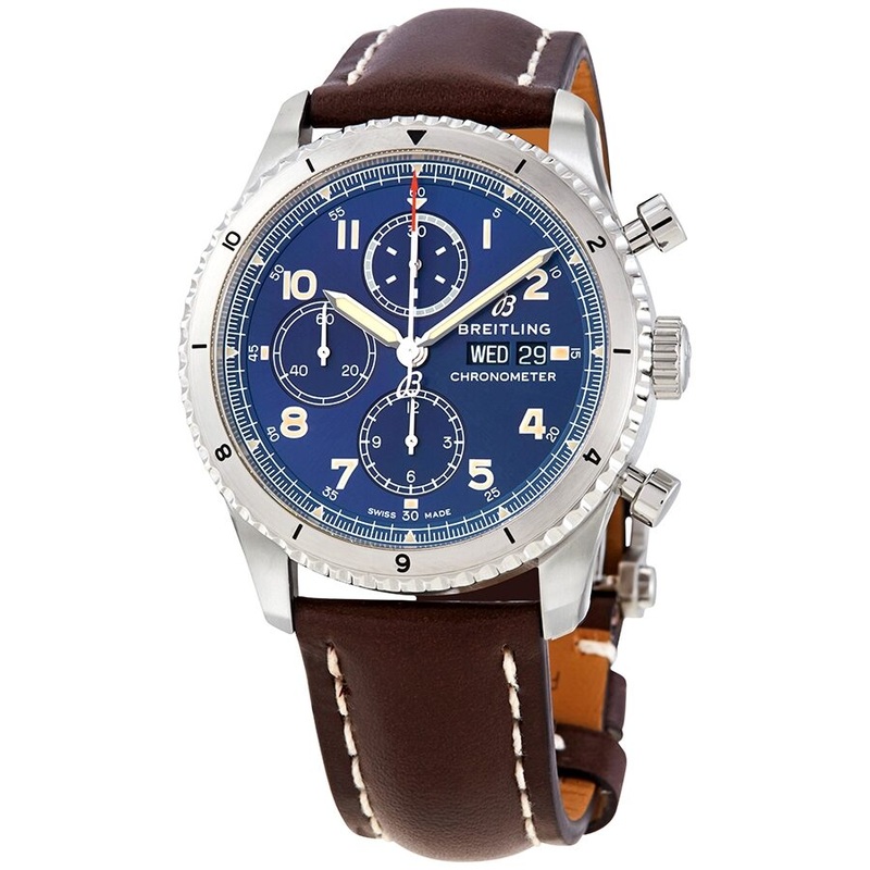 Breitling Aviator 8 Chronograph Automatic Chronometer Blue Dial Men’s Watch A13316101C1X4