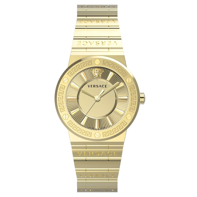 Versace Greca Logo Ladies’ Gold Watch VEVH01320