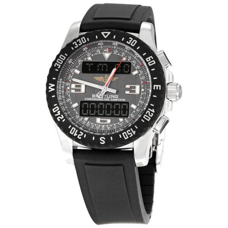 Breitling Airwolf Raven Grey Dial Chronograph Men’s Watch A7836438-F539BKRD A7836438-F539BKOR