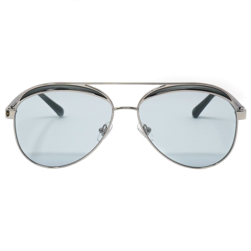 NO 21  Sunglasses Brass and Blue Lenses