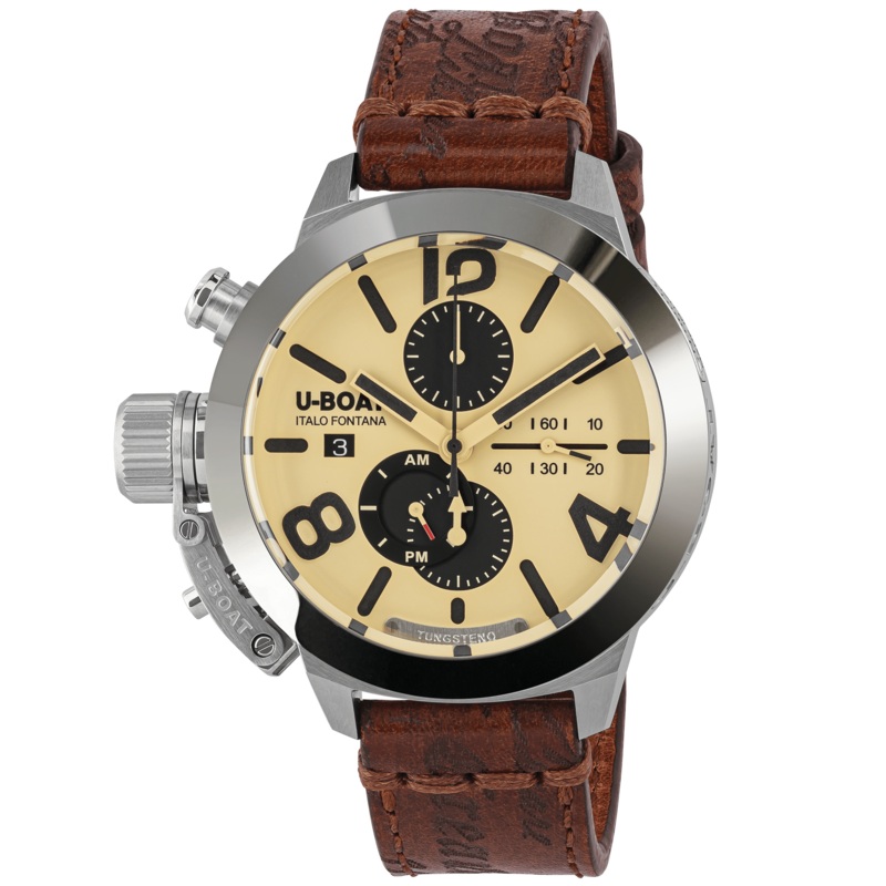 U-Boat Men’s Watch Classico Tungsteno CAS2 Chronograph Beige 9568