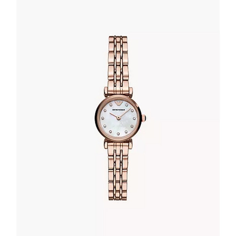 Emporio Armani AR11203 Watch 43 mm Black Stainless steel case, leather strap