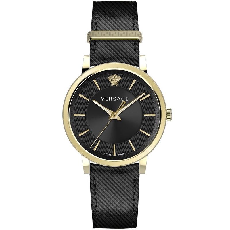 Versace Men’s Watch V-Circle Black Gold VE5A00320