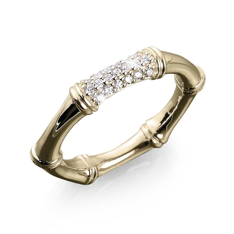 Bamboo Yellow Gold Ring 5