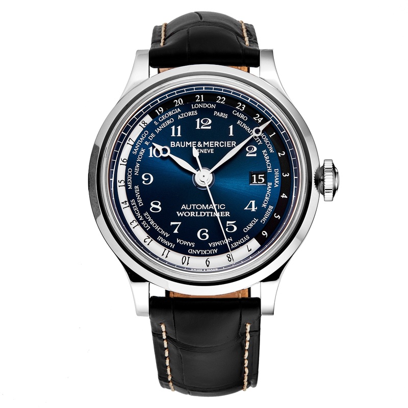 Baume et Mercier Capeland Worldtimer World Time Automatic Blue Dial Men’s Watch A10135