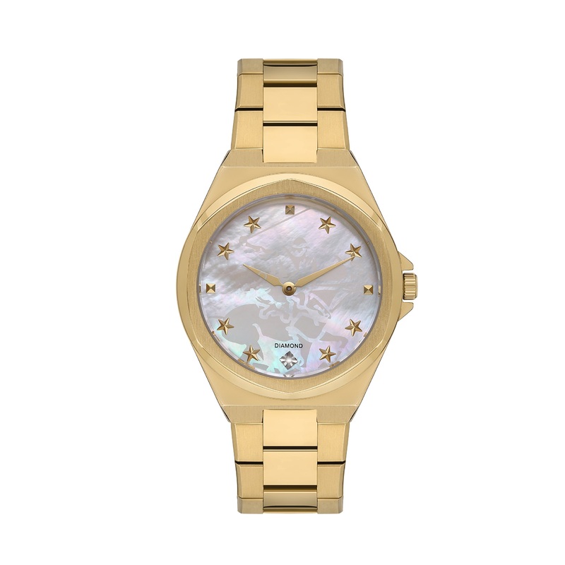BEVERLY HILLS POLO CLUB Women’s Gold Analog Metal Watch  BP3570X.120