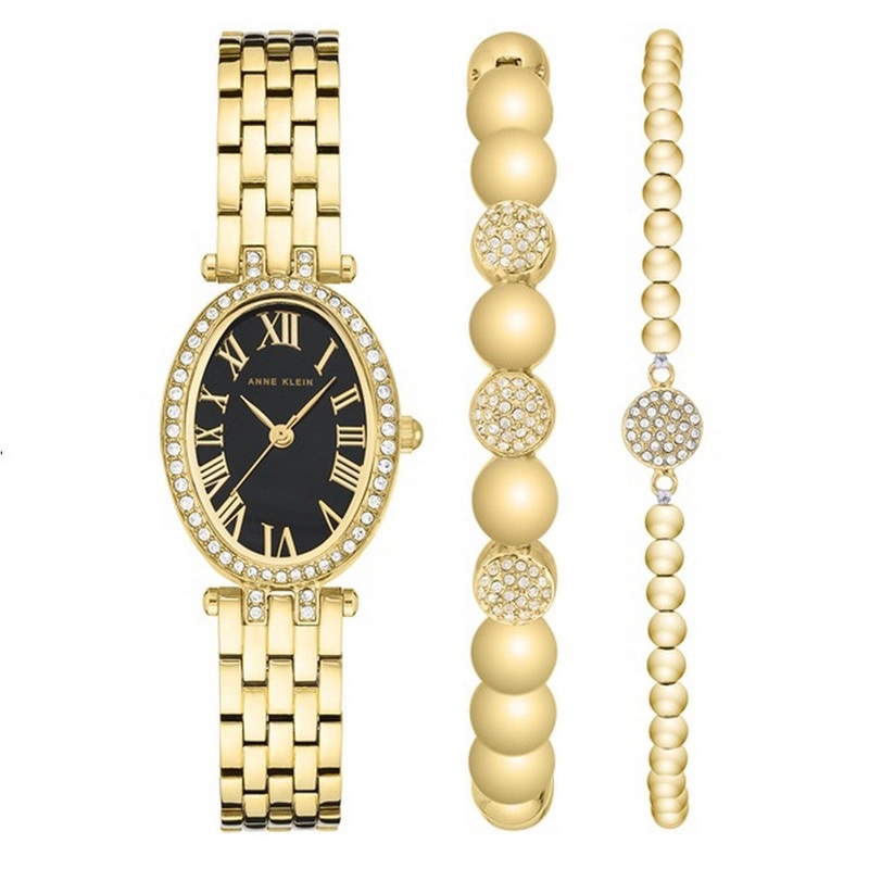 Anne Klein Ladies Watch AK/3970GBST 30 Black Stainless Steel