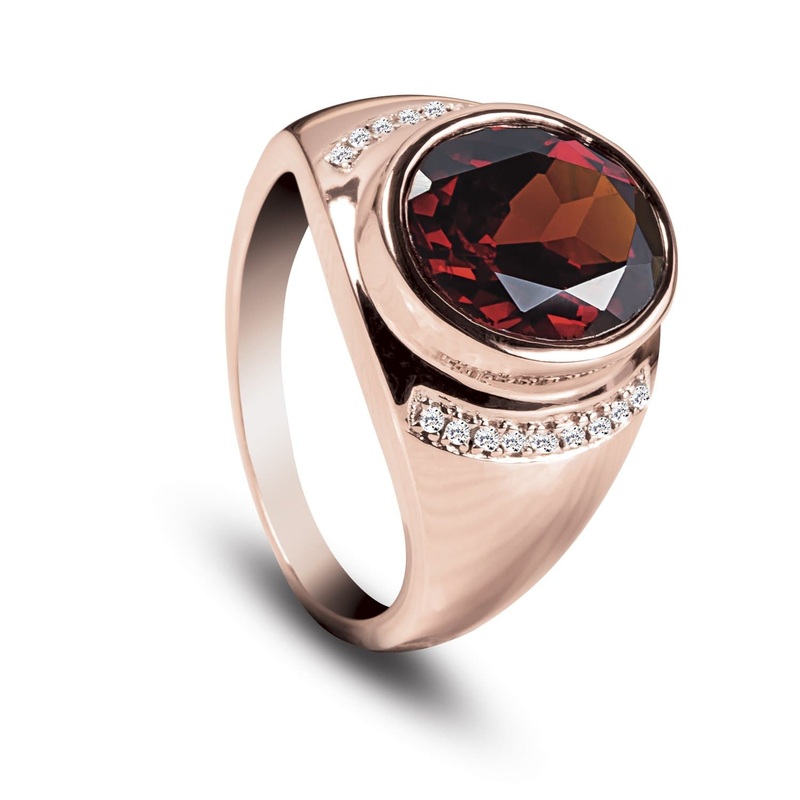 Flame Garnet Ring 14