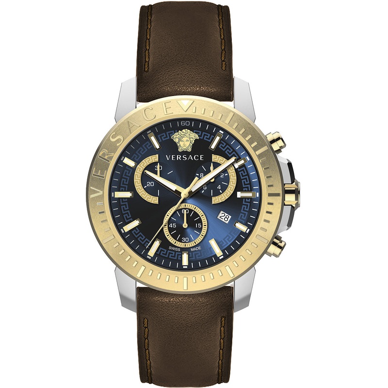 Versace Men’s Watch New Chrono 45mm Blue VE2E00221