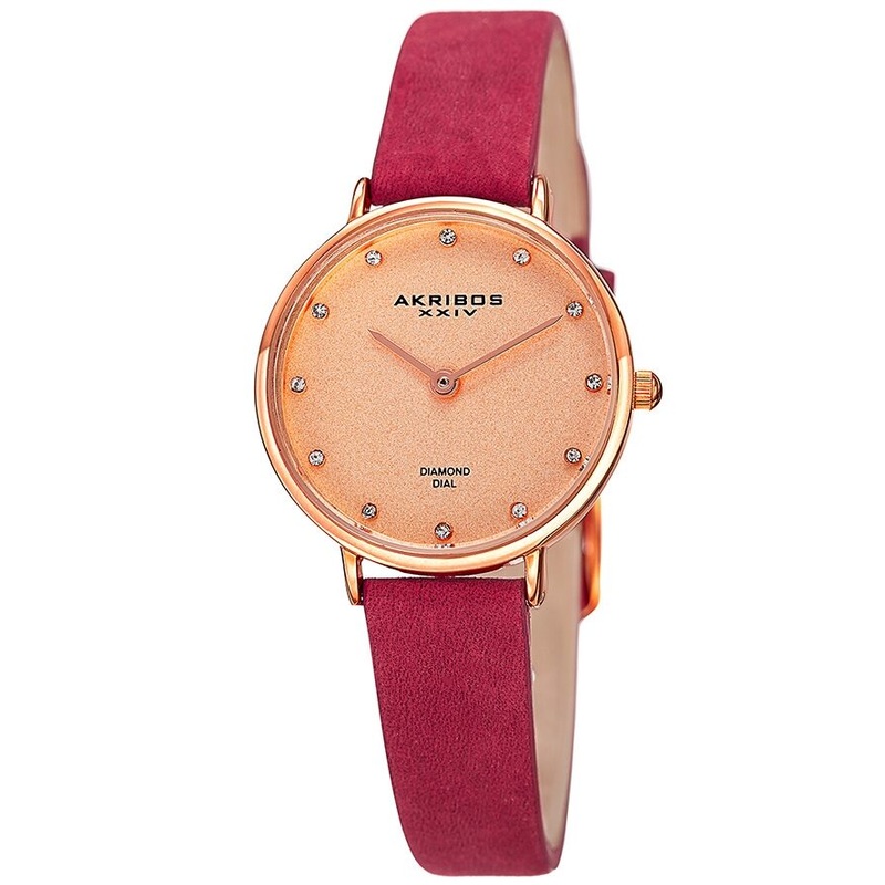Akribos Xxiv Quartz Diamond Ladies Watch AK882PK