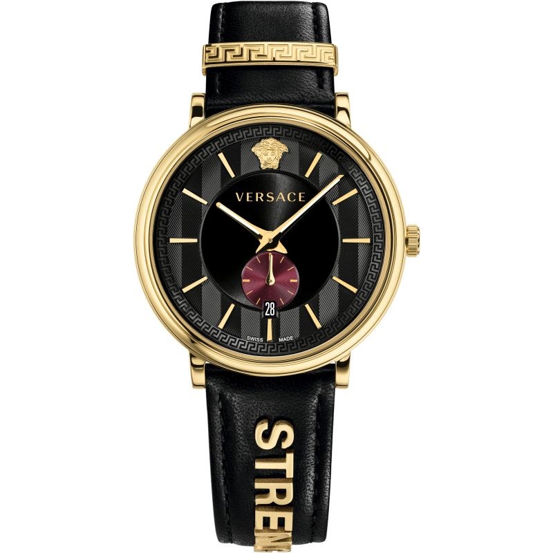 Versace Men’s Watch V-Circle Gold Black VBQ050017