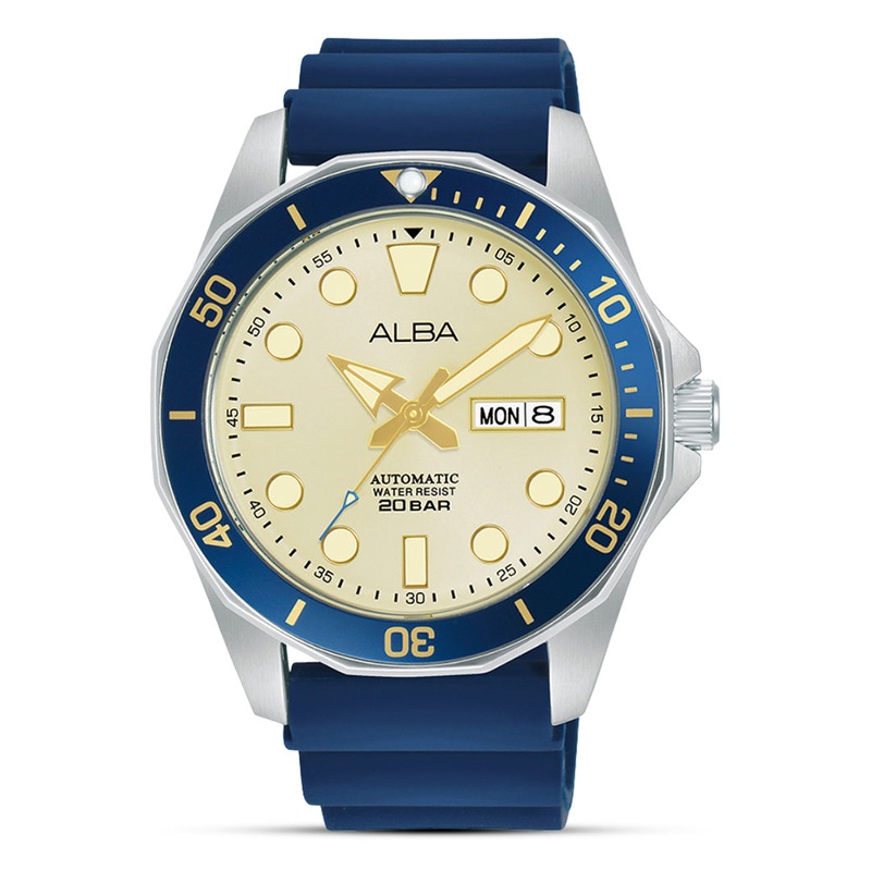 Alba Automatic Cream Dial Silicon Band Men’s Watch | AL4551X