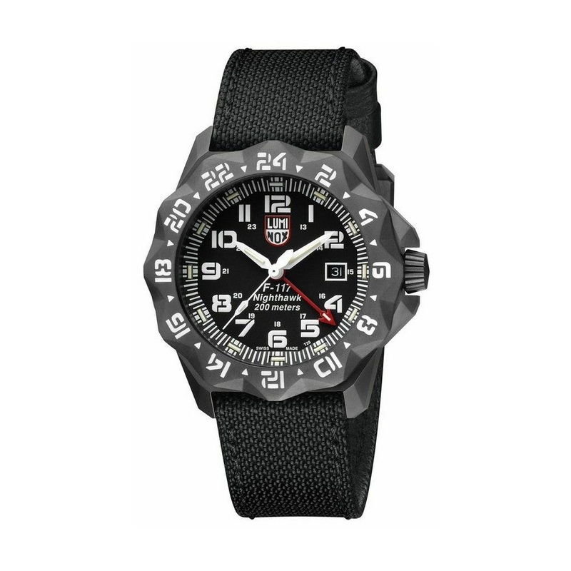 LUMINOX L6402 Nighthawk Pilot GMT Men’s Watch 49 Black Silicone