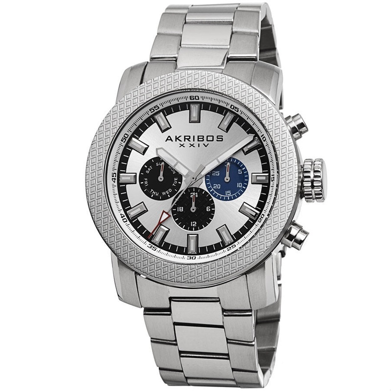 Akribos Xxiv White Men’s Watch AK684SS