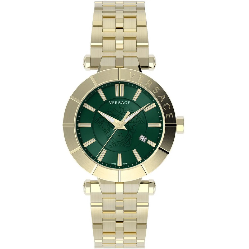 Versace Men’s Watch V-Race 43mm Green Bracelet VE2B00621