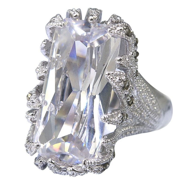 Wild Thorn Rhodium Ring 5