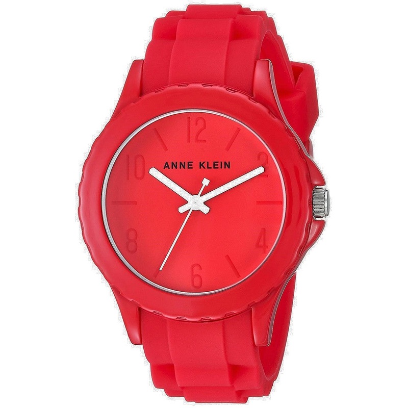 Anne Klein AK/3241RDRD Ladies Quartz Watch 38 Red Stainless Steel