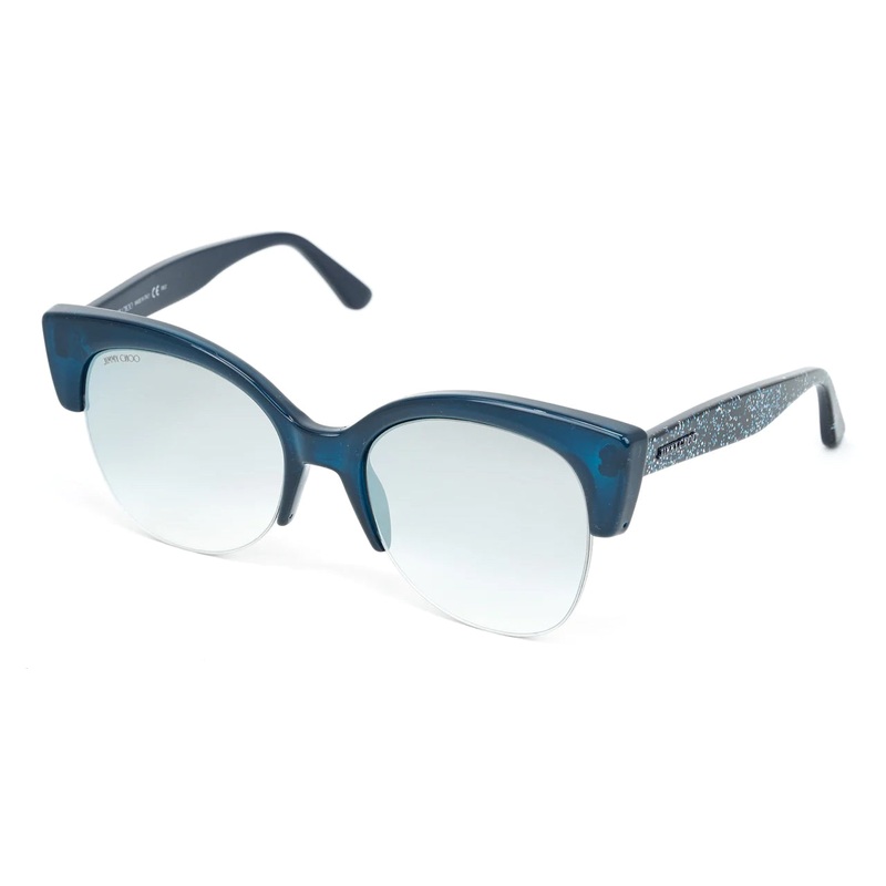 Jimmy Choo Women’s Sunglasses Classic Square Navy Glitter PRIYA/S JOJ