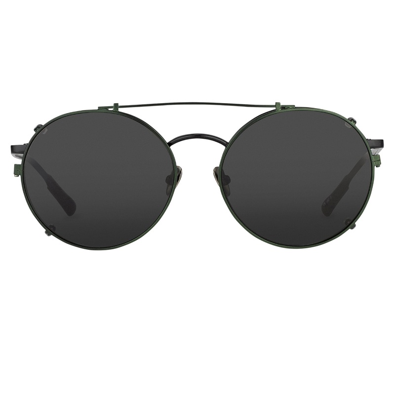 Kris Van Assche Sunglasses Round Black and Green KVA70C4SUN