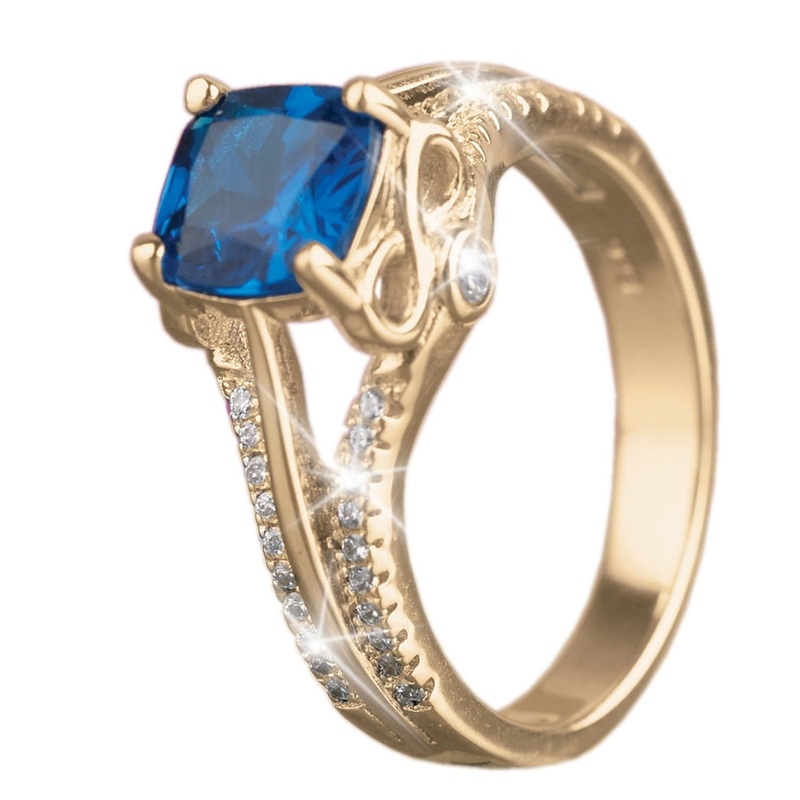 Ceylon Blue Infinity Ring 5