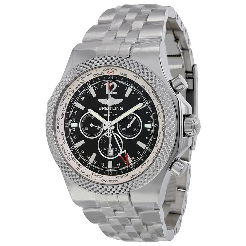 Breitling Bentley GMT chronograph Black Dial Automatic Men’s Watch A4736212-B919S A4736212/B919