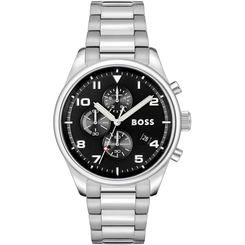 Boss VIEW Men Watch, Analog 44 Black Stainless Steel