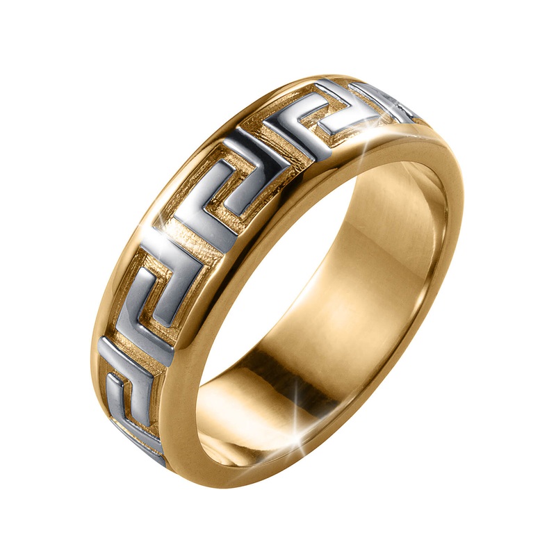 Greek Key Band Ring 14